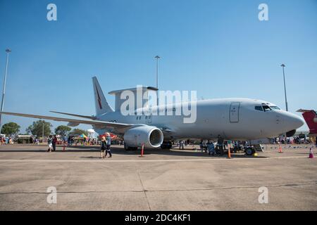Darwin,NT,Australia-August 4,2018: Military RAAF plane at the Pitch Black event exhiibition in Darwin. Stock Photo