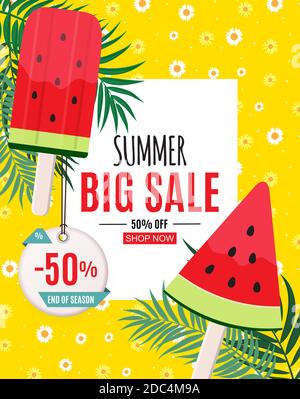 Abstract Summer Sale Background. Illustration Stock Photo - Alamy