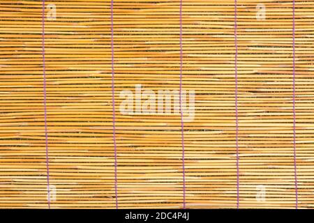 Close up of orange bamboo blind texture Stock Photo