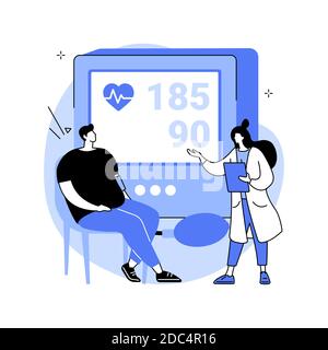 High blood pressure abstract concept vector illustration. Stock Vector