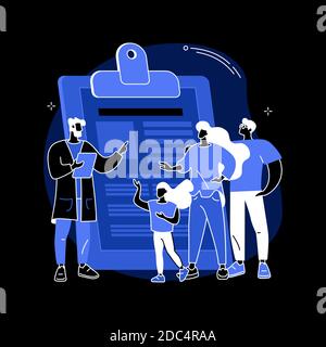 Family doctor abstract concept vector illustration. Stock Vector