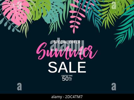 Abstract Summer Sale Background. Illustration Stock Photo - Alamy