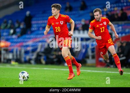 Cardiff, Wales, UK. 18th Nov, 2020. Daniel James of Wales during the UEFA Nations League match between Wales and Finland at Cardiff City Stadium. Credit: Mark Hawkins/Alamy Live News Stock Photo