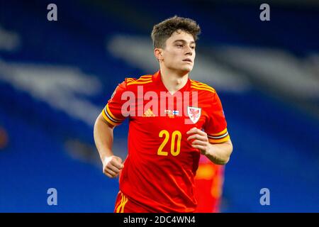 Cardiff, Wales, UK. 18th Nov, 2020. Daniel James of Wales during the UEFA Nations League match between Wales and Finland at Cardiff City Stadium. Credit: Mark Hawkins/Alamy Live News Stock Photo