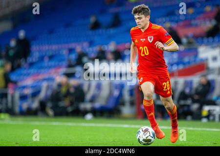 Cardiff, Wales, UK. 18th Nov, 2020. Daniel James of Wales during the UEFA Nations League match between Wales and Finland at Cardiff City Stadium. Credit: Mark Hawkins/Alamy Live News Stock Photo