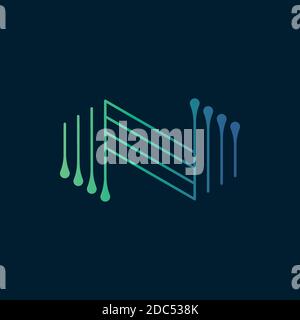 Modern letter N logo design template.Creative letter N icon Stock Vector