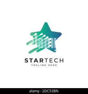 Modern star symbol logo design template Stock Vector