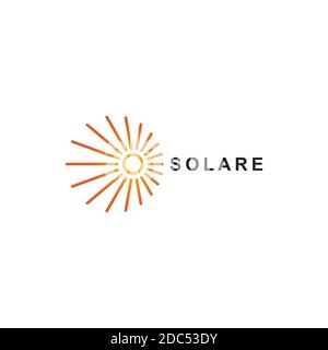 Solar logo design vector template.Creative sun symbol Stock Vector