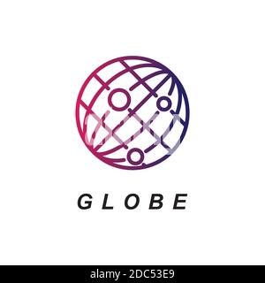 Globe logo design vector template.modern global symbol Stock Vector