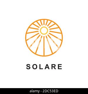 Solar logo design vector template.Creative sun symbol Stock Vector