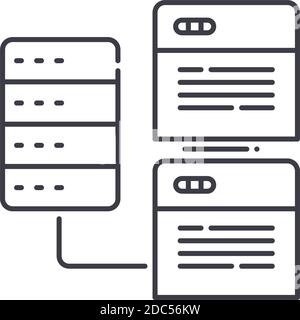 relational database vector icon isolated on transparent background ...