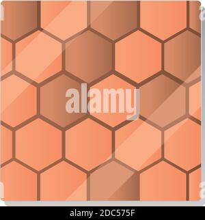 hexagonal stone tiles seamless texture pattern vector illustration Stock Vector