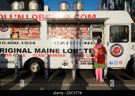 Food truck, Venice Beach, Los Angeles, California, USA Stock Photo