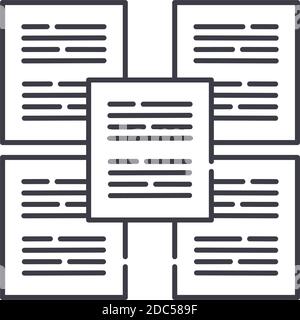 Storyboard icon, linear isolated illustration, thin line vector, web design sign, outline concept symbol with editable stroke on white background. Stock Vector