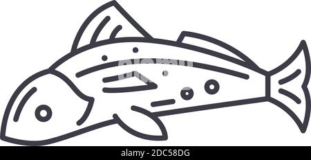 Fish line icon concept. Fish vector linear illustration, symbol, sign Stock  Vector Image & Art - Alamy