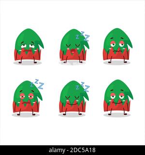 Cartoon character of dwarf hat with sleepy expression. Vector illustration Stock Vector