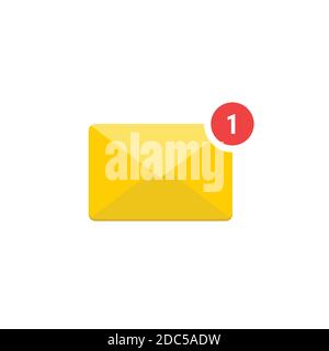 Notification bell icon. Message alert symbol. vector illustration Stock Vector