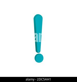 Exclamation mark 3d icon. Design template vector Stock Vector