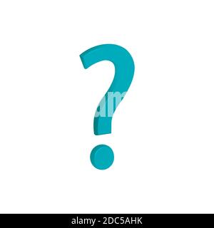 3d question mark icon. Design template vector Stock Vector