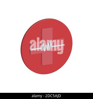 Health 3d icon. Design template vector Stock Vector