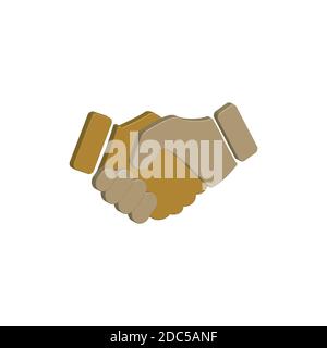 Handshake 3d icon. Business symbol. Design template vector Stock Vector