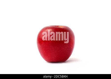 Red apple fruit isolated on white background. Stock Photo