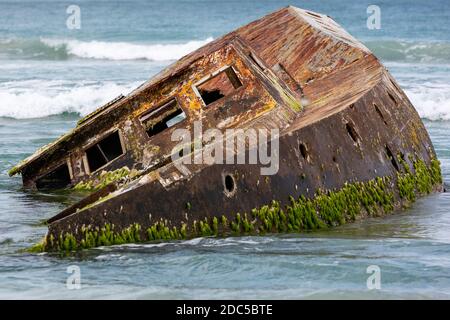 The well known ship wreck of the pisces star located in the waters of Carpenters Rocks South Australia on November 9th 2020 Stock Photo