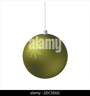 Christmas decorations. yellow ball Stock Vector