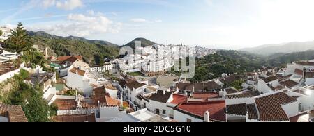 Nerja village architecture with white painted houses in Andalusia, Spain. Stock Photo