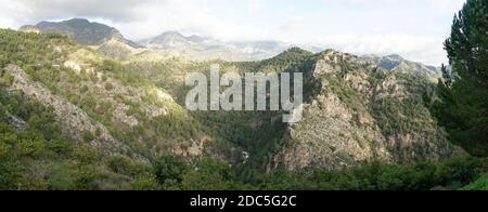 Nerja village architecture with white painted houses in Andalusia, Spain. Stock Photo