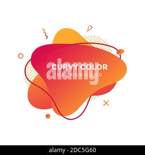 Modern liquid abstract element graphic gradient flat style design fluid vector. Stock Vector