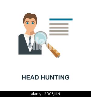 Head Hunting icon. Simple element from human resources collection. Creative Head Hunting icon for web design, templates, infographics and more Stock Vector