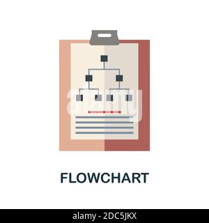 Flow Chart icon. Simple element from human resources collection. Creative Flow Chart icon for web design, templates, infographics and more Stock Vector