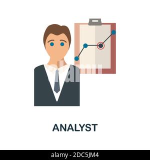 Analyst icon. Simple element from human resources collection. Creative Analyst icon for web design, templates, infographics and more Stock Vector