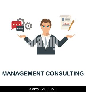 Management Consulting icon. Simple element from human resources collection. Creative Management Consulting icon for web design, templates Stock Vector