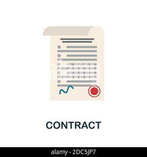 Contract icon. Simple element from human resources collection. Creative Contract icon for web design, templates, infographics and more Stock Vector