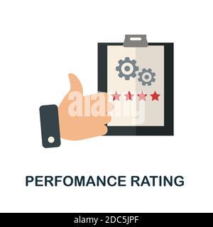 Perfomance Rating icon. Simple element from human resources collection. Creative Perfomance Rating icon for web design, templates, infographics and Stock Vector