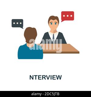 Interview icon. Simple element from human resources collection. Creative Interview icon for web design, templates, infographics and more Stock Vector