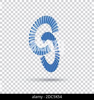 Vector logo Bricks in circle, letter S, isolated illustration Stock Vector