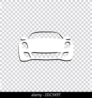Vector logo front car, isolated illustration Stock Vector