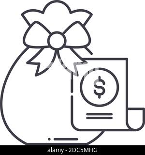 Legacy icon, linear isolated illustration, thin line vector, web design sign, outline concept symbol with editable stroke on white background. Stock Vector