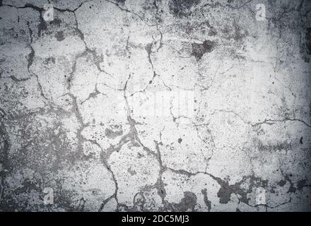 Old cracked concrete wall texture. Weathered background. Stock Photo