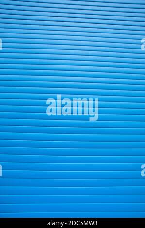 Blue industrial shutter doors Stock Photo