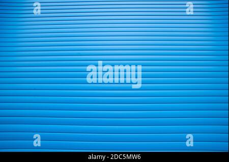 Blue industrial shutter doors Stock Photo
