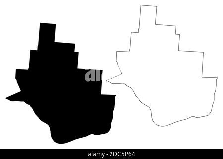 Lawrence County, Ohio State (U.S. county, United States of America, USA, U.S., US) map vector illustration, scribble sketch Lawrence map Stock Vector