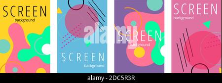 Colorful geometric background. Fluid shapes composition. Eps10 vector. Stock Vector