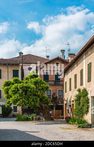 Ancient castle and historic village of Cordovado. Italy Stock Photo