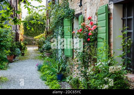 Ancient castle and historic village of Cordovado. Italy Stock Photo