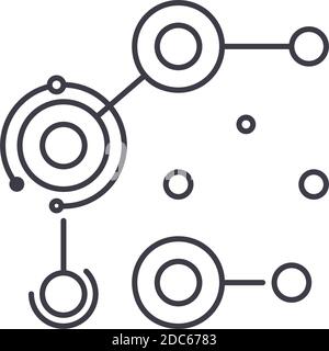 Data complexity icon, linear isolated illustration, thin line vector, web design sign, outline concept symbol with editable stroke on white background Stock Vector