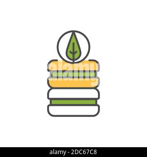 Matcha macaroons color line icon. Pictogram for web page, mobile app, promo. Stock Vector